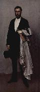 James Abbot McNeill Whistler Arrangement in light pink and black, portrait of Theodore Duret Germany oil painting artist